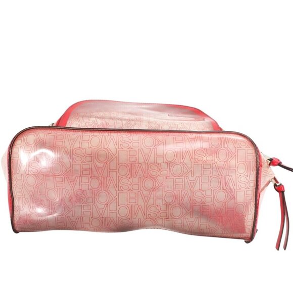 Michael Kors Medium Rhea Clear Zip Backpack Translucent Red Trim Logo MSRP $228 - Picture 5 of 8